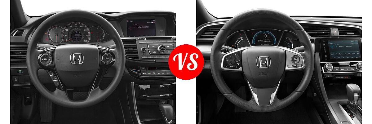 2016 Honda Accord Coupe LX-S vs. 2016 Honda Civic Coupe EX-T - Dashboard Comparison