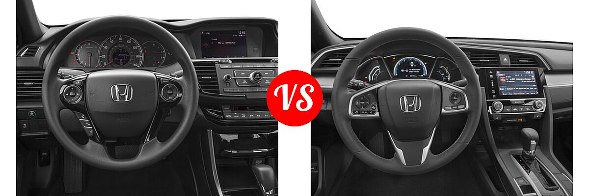 2016 Honda Accord Coupe LX-S vs. 2016 Honda Civic Coupe EX-L - Dashboard Comparison