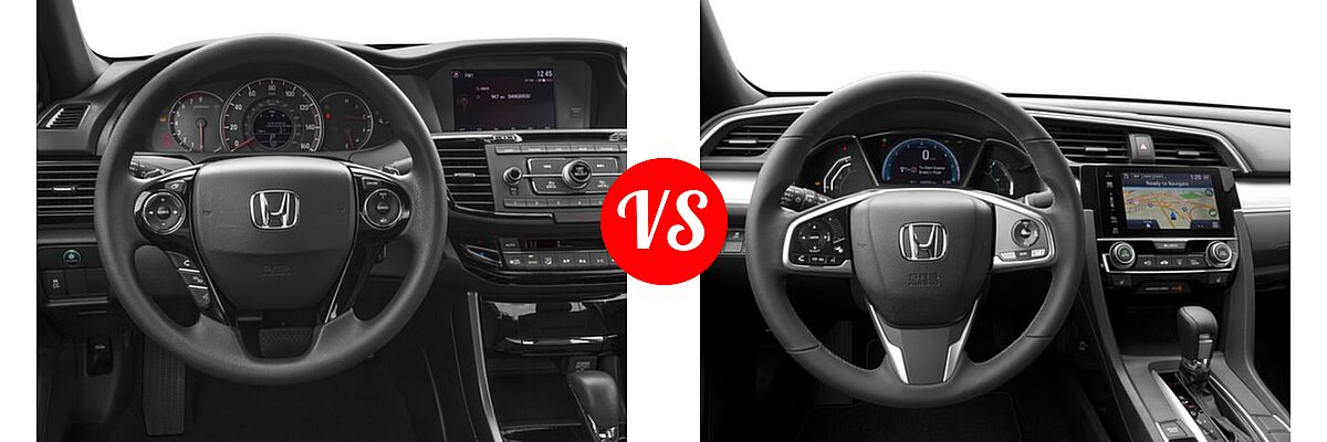 2016 Honda Accord Coupe LX-S vs. 2016 Honda Civic Coupe Touring - Dashboard Comparison