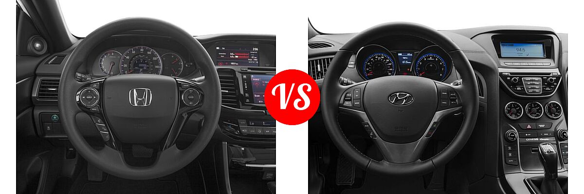 2016 Honda Accord Coupe EX vs. 2016 Hyundai Genesis Coupe Coupe 3.8L R-Spec / 3.8L Ultimate - Dashboard Comparison