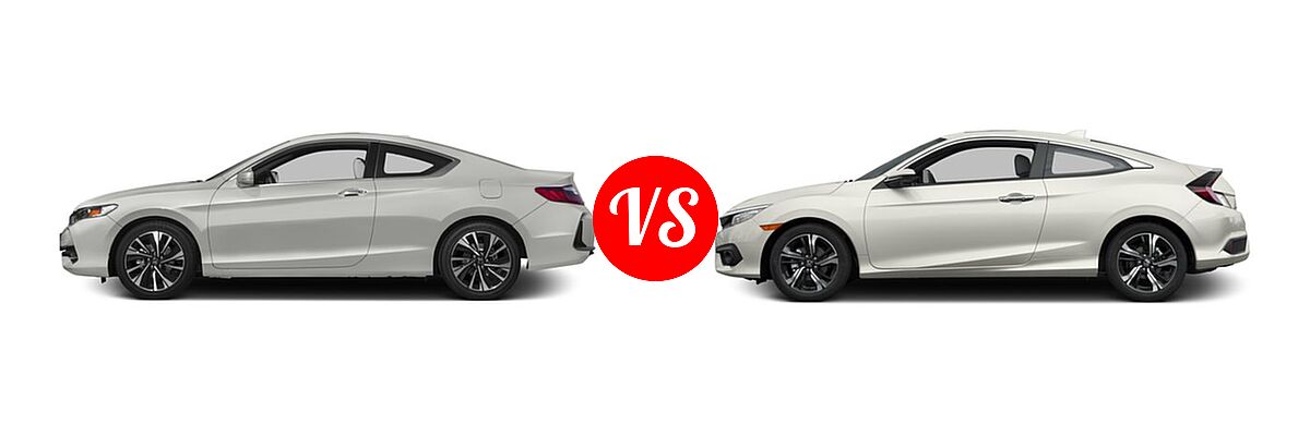 2016 Honda Accord Coupe EX vs. 2016 Honda Civic Coupe Touring - Side Comparison
