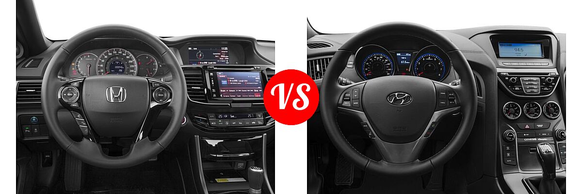 2016 Honda Accord Coupe Touring vs. 2016 Hyundai Genesis Coupe Coupe 3.8L R-Spec / 3.8L Ultimate - Dashboard Comparison