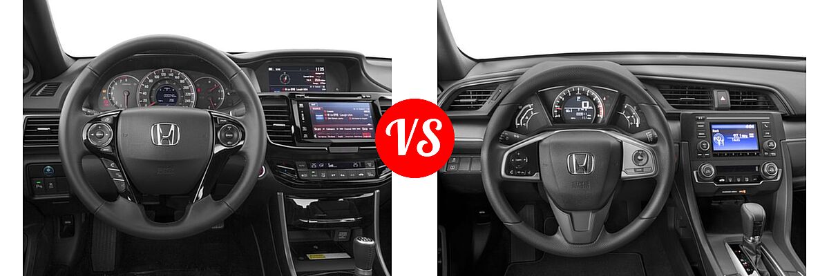2016 Honda Accord Coupe Touring vs. 2016 Honda Civic Coupe LX-P - Dashboard Comparison