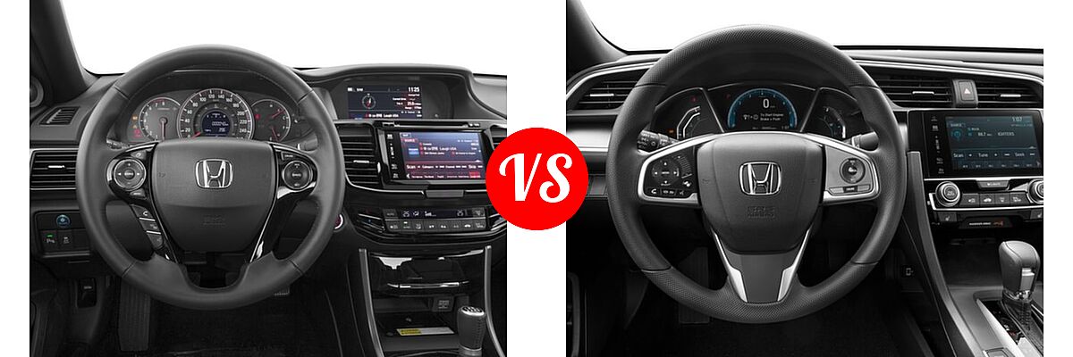 2016 Honda Accord Coupe Touring vs. 2016 Honda Civic Coupe EX-T - Dashboard Comparison