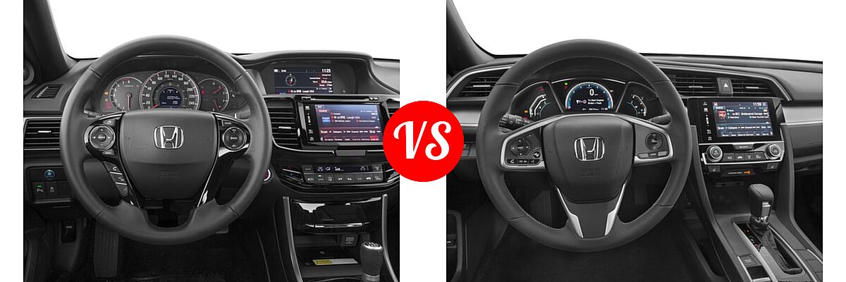2016 Honda Accord Coupe Touring vs. 2016 Honda Civic Coupe EX-L - Dashboard Comparison