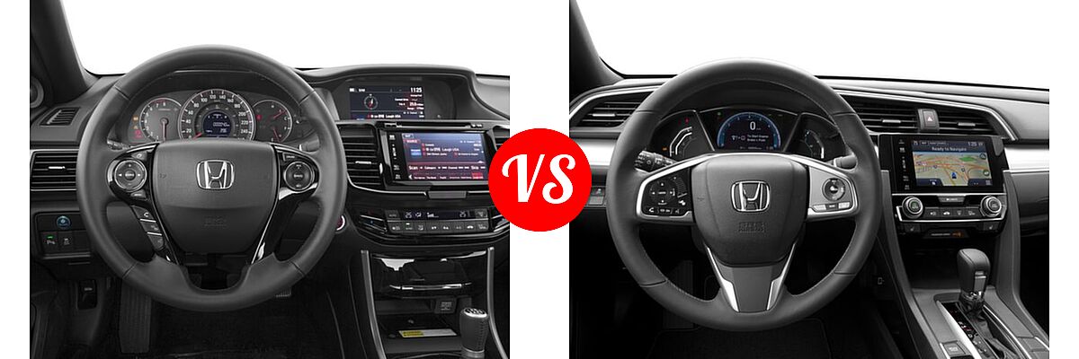 2016 Honda Accord Coupe Touring vs. 2016 Honda Civic Coupe Touring - Dashboard Comparison