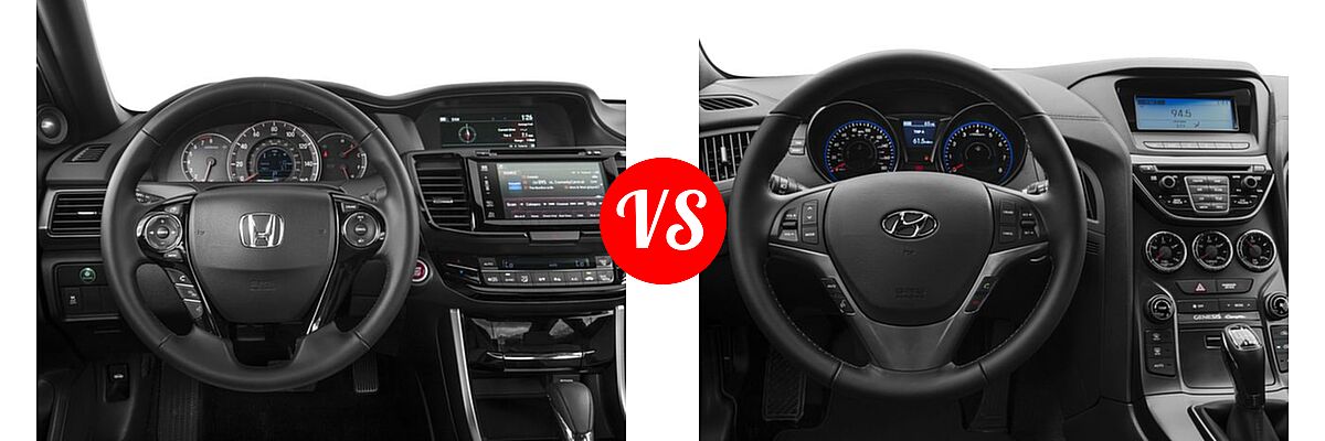 2016 Honda Accord Coupe EX-L vs. 2016 Hyundai Genesis Coupe Coupe 3.8L R-Spec / 3.8L Ultimate - Dashboard Comparison