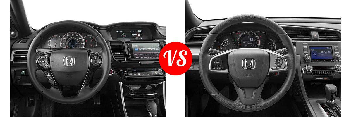 2016 Honda Accord Coupe EX-L vs. 2016 Honda Civic Coupe LX - Dashboard Comparison