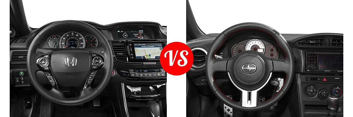 2016 Honda Accord Coupe EX-L vs. 2016 Scion FR-S Coupe 2dr Cpe Auto (Natl) / Release Series 2.0 - Dashboard Comparison