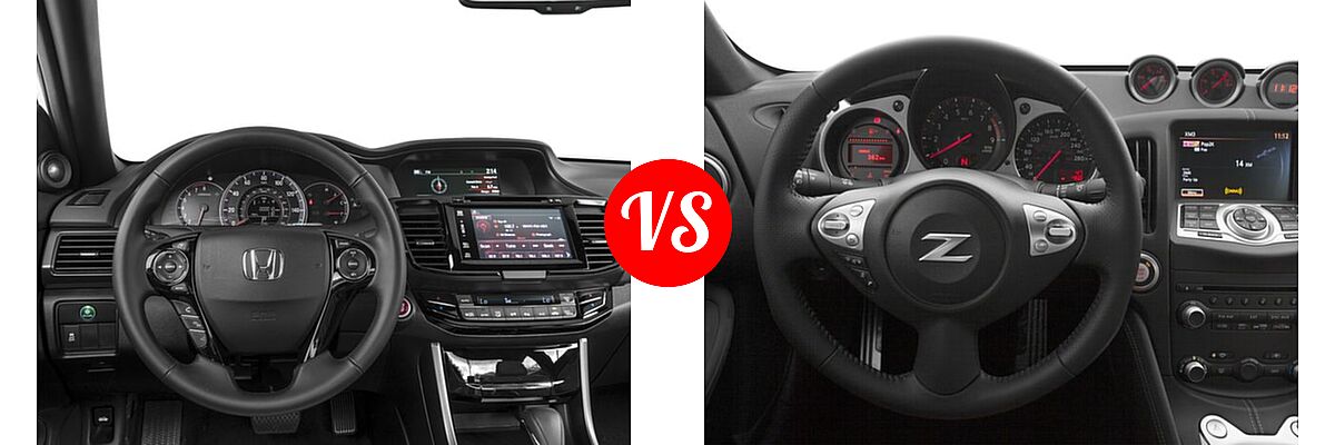 2016 Honda Accord Coupe EX-L vs. 2016 Nissan 370Z Coupe 2dr Cpe Auto / 2dr Cpe Manual / Sport / Sport Tech / Touring - Dashboard Comparison