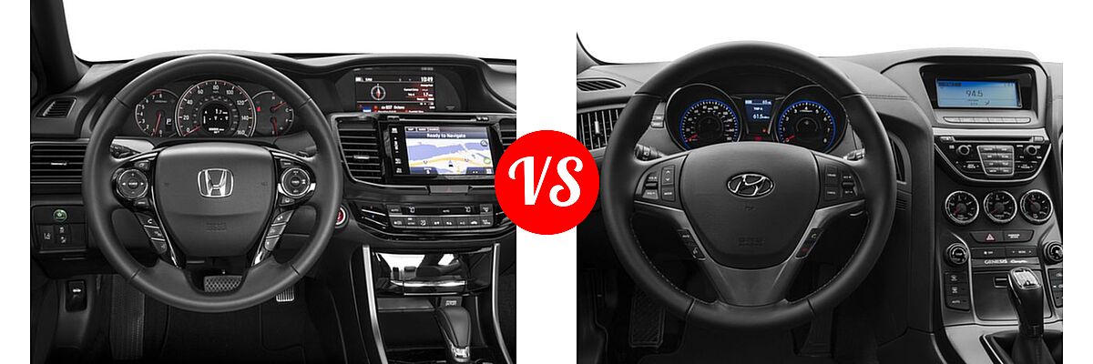 2016 Honda Accord Coupe EX-L vs. 2016 Hyundai Genesis Coupe Coupe 3.8L R-Spec / 3.8L Ultimate - Dashboard Comparison