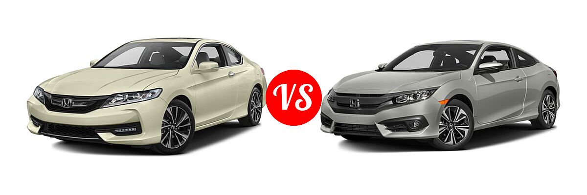 2016 Honda Accord Coupe EX-L vs. 2016 Honda Civic Coupe EX-L - Front Left Comparison