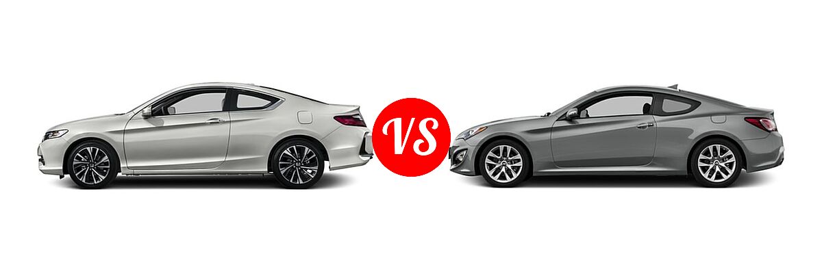 2016 Honda Accord Coupe EX-L vs. 2016 Hyundai Genesis Coupe Coupe 3.8L R-Spec / 3.8L Ultimate - Side Comparison