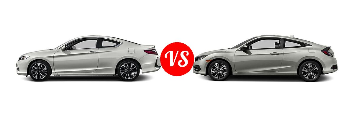 2016 Honda Accord Coupe EX-L vs. 2016 Honda Civic Coupe EX-L - Side Comparison
