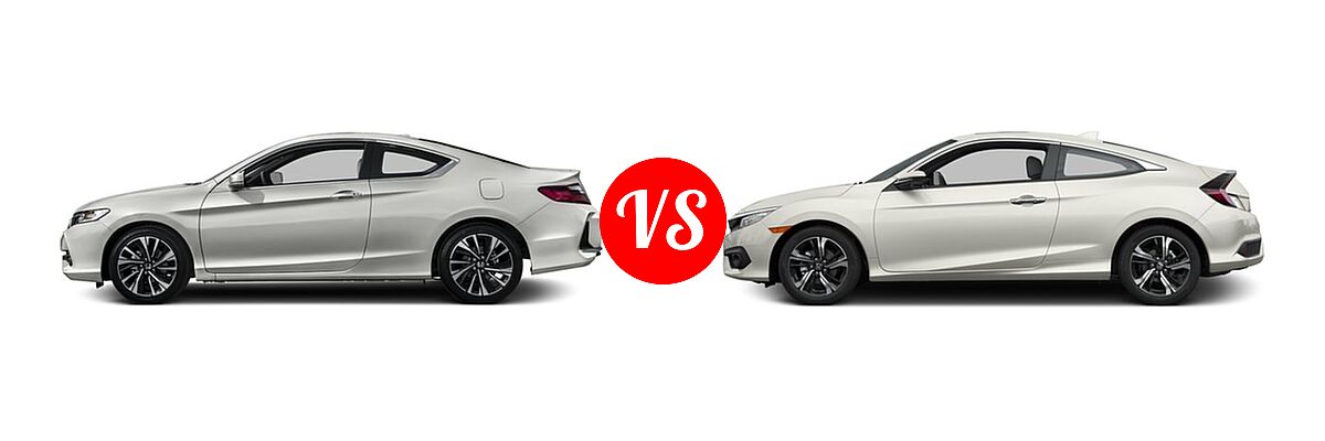 2016 Honda Accord Coupe EX-L vs. 2016 Honda Civic Coupe Touring - Side Comparison