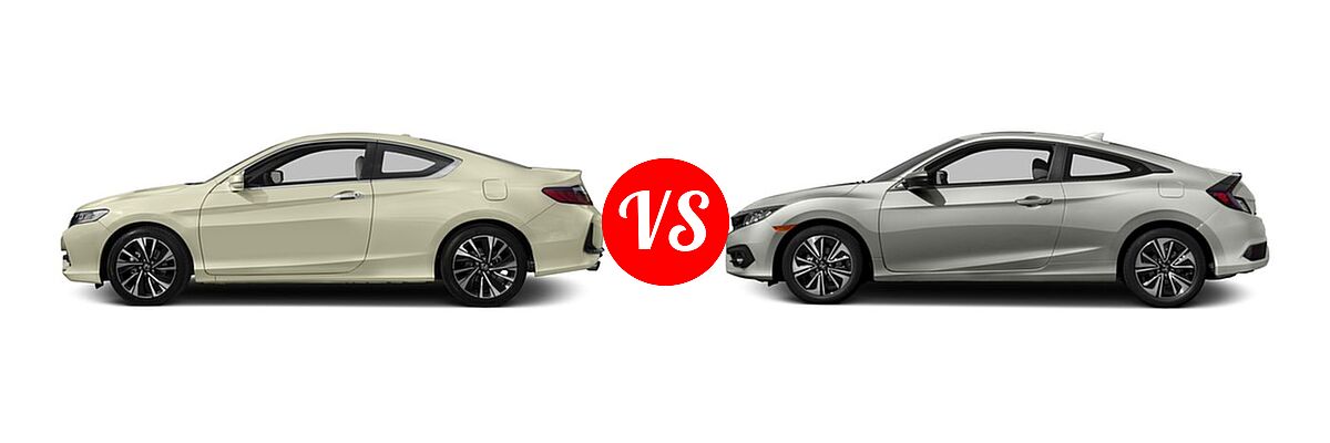 2016 Honda Accord Coupe EX-L vs. 2016 Honda Civic Coupe EX-L - Side Comparison