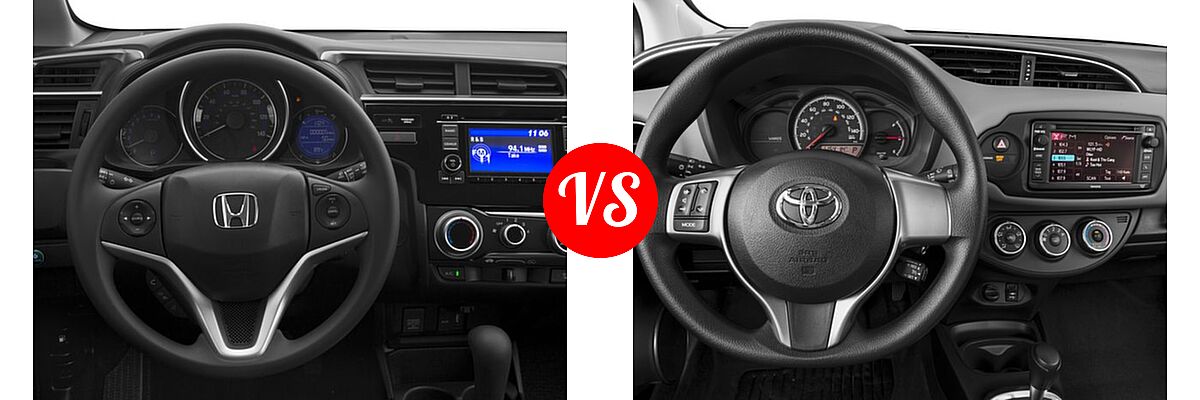 2016 Honda Fit Hatchback LX vs. 2016 Toyota Yaris Hatchback L / LE - Dashboard Comparison