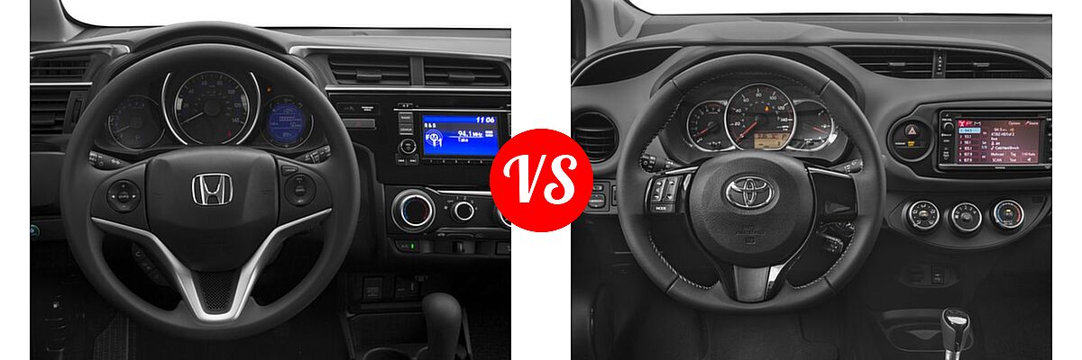 2016 Honda Fit Hatchback LX vs. 2016 Toyota Yaris Hatchback SE - Dashboard Comparison