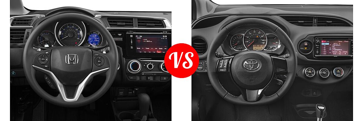 2016 Honda Fit Hatchback EX vs. 2016 Toyota Yaris Hatchback SE - Dashboard Comparison