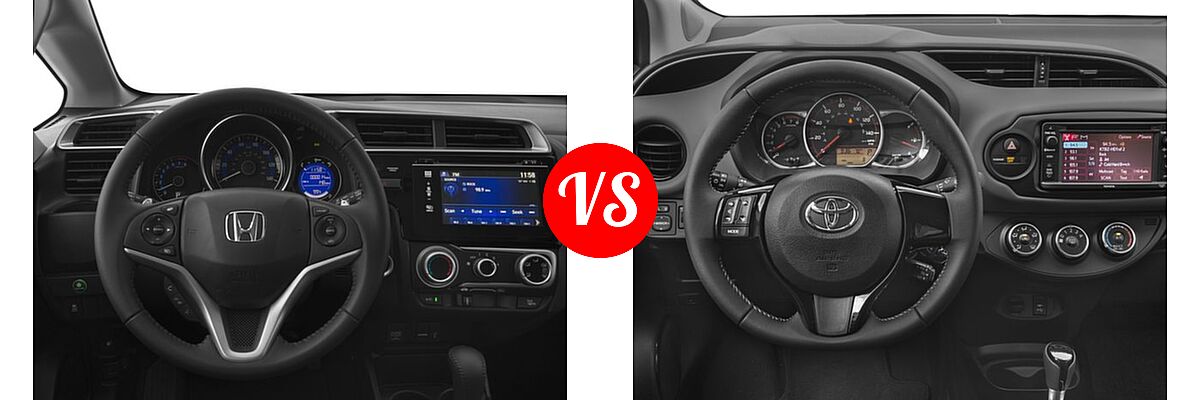2016 Honda Fit Hatchback EX-L vs. 2016 Toyota Yaris Hatchback SE - Dashboard Comparison