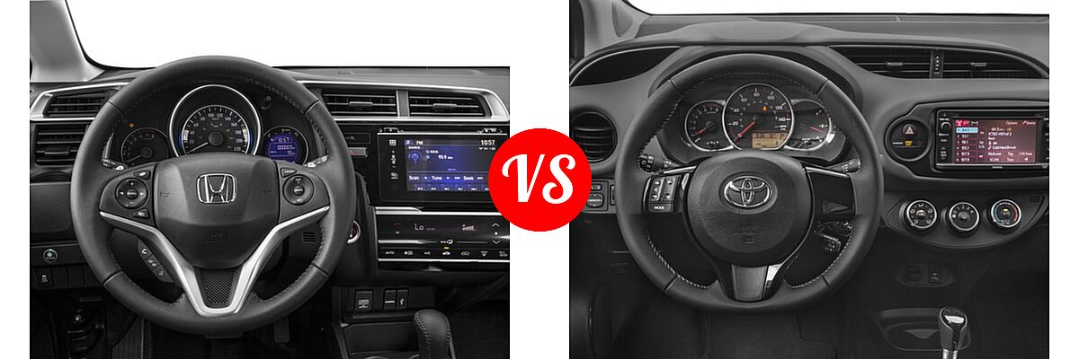 2016 Honda Fit Hatchback EX-L vs. 2016 Toyota Yaris Hatchback SE - Dashboard Comparison