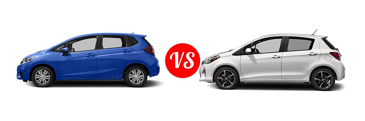 2016 Honda Fit Hatchback LX vs. 2016 Toyota Yaris Hatchback SE - Side Comparison