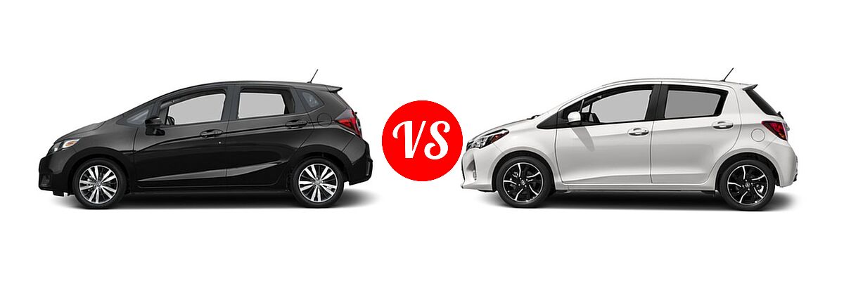 2016 Honda Fit Hatchback EX vs. 2016 Toyota Yaris Hatchback SE - Side Comparison