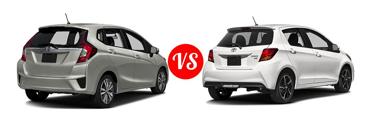 2016 Honda Fit Hatchback EX-L vs. 2016 Toyota Yaris Hatchback SE - Rear Right Comparison