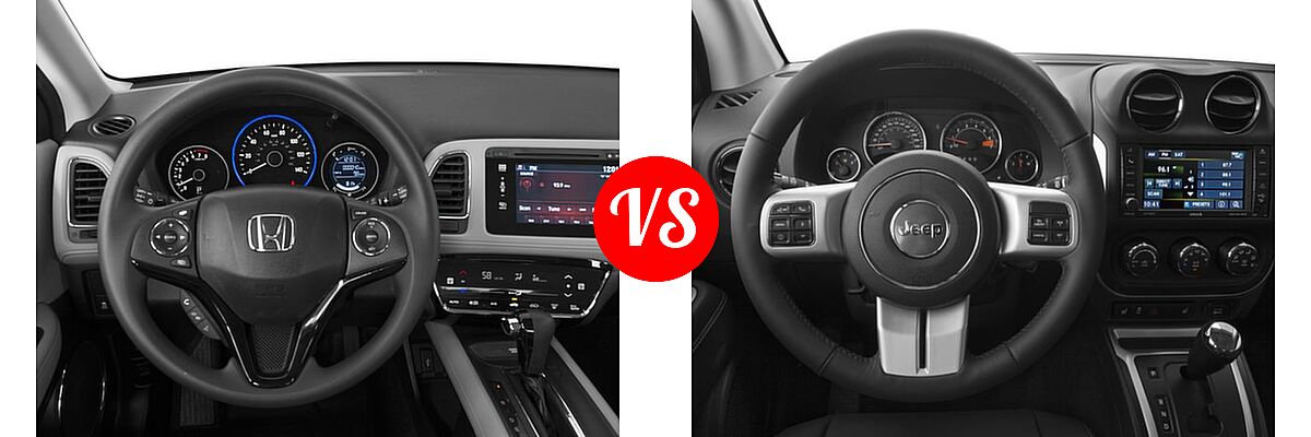 2016 Honda HR-V SUV EX vs. 2016 Jeep Compass SUV 75th Anniversary / Latitude / Sport / Sport SE Pkg - Dashboard Comparison