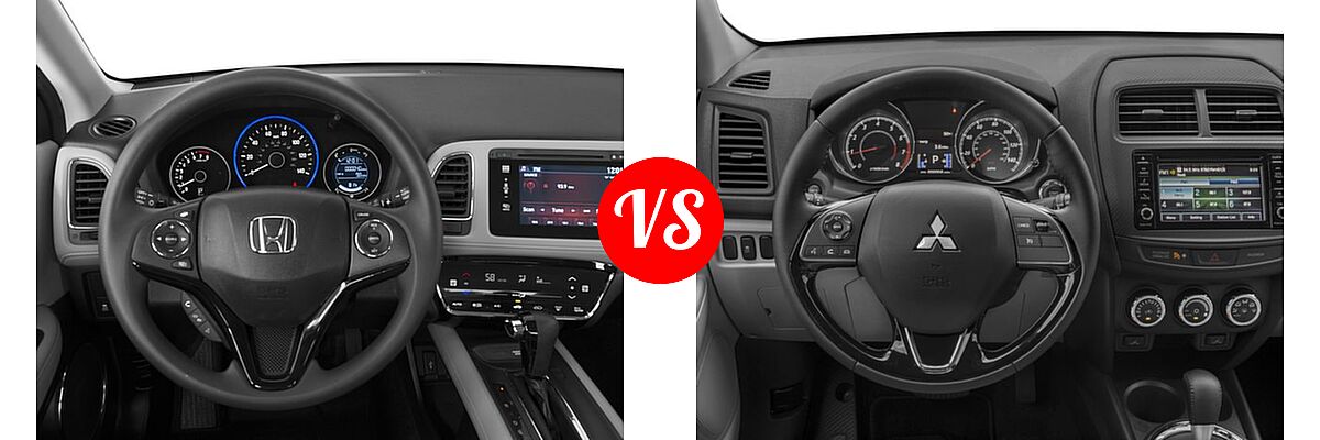 2016 Honda HR-V SUV EX vs. 2016 Mitsubishi Outlander Sport SUV 2.0 ES / 2.4 ES / 2.4 SE - Dashboard Comparison