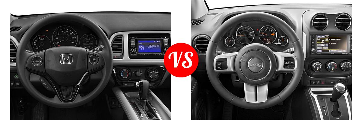 2016 Honda HR-V SUV LX vs. 2016 Jeep Compass SUV High Altitude Edition - Dashboard Comparison