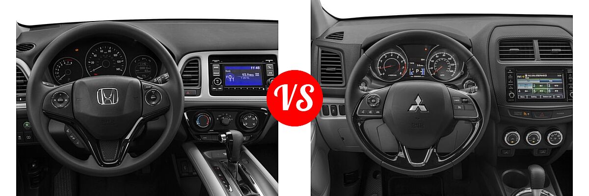 2016 Honda HR-V SUV LX vs. 2016 Mitsubishi Outlander Sport SUV 2.0 ES / 2.4 ES / 2.4 SE - Dashboard Comparison