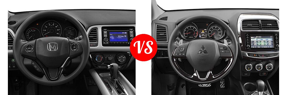2016 Honda HR-V SUV LX vs. 2016 Mitsubishi Outlander Sport SUV 2.4 SEL - Dashboard Comparison