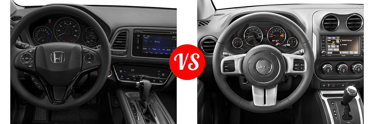 2016 Honda HR-V SUV EX vs. 2016 Jeep Compass SUV High Altitude Edition - Dashboard Comparison