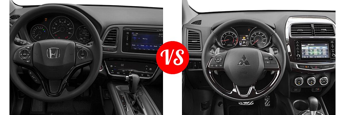 2016 Honda HR-V SUV EX vs. 2016 Mitsubishi Outlander Sport SUV 2.4 SEL - Dashboard Comparison