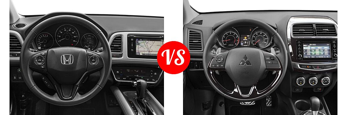 2016 Honda HR-V SUV EX-L w/Navi vs. 2016 Mitsubishi Outlander Sport SUV 2.4 SEL - Dashboard Comparison