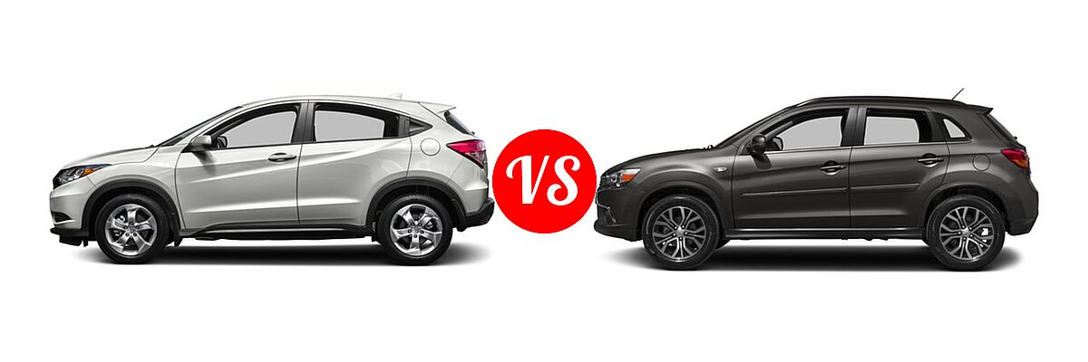 2016 Honda HR-V SUV LX vs. 2016 Mitsubishi Outlander Sport SUV 2.4 GT - Side Comparison