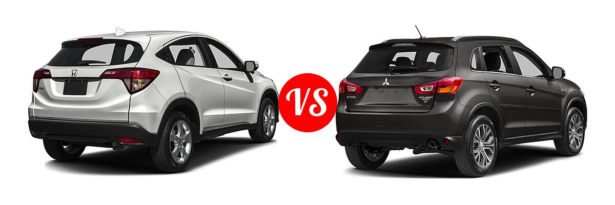 2016 Honda HR-V SUV EX vs. 2016 Mitsubishi Outlander Sport SUV 2.4 GT - Rear Right Comparison