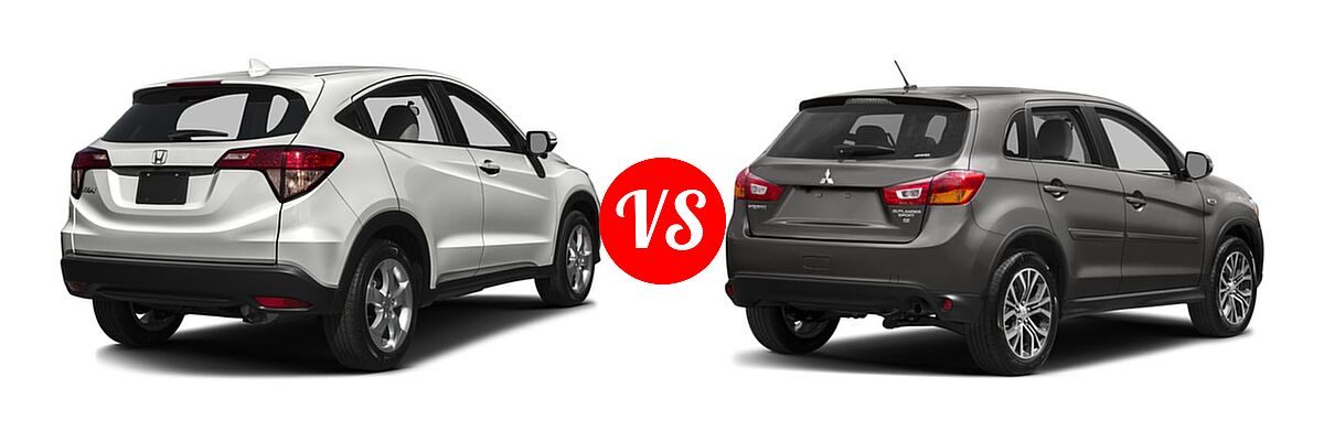 2016 Honda HR-V SUV EX vs. 2016 Mitsubishi Outlander Sport SUV 2.0 ES / 2.4 ES / 2.4 SE - Rear Right Comparison
