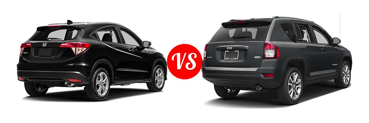 2016 Honda HR-V SUV EX-L w/Navi vs. 2016 Jeep Compass SUV High Altitude Edition - Rear Right Comparison