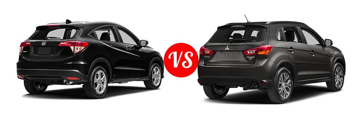 2016 Honda HR-V SUV EX-L w/Navi vs. 2016 Mitsubishi Outlander Sport SUV 2.4 GT - Rear Right Comparison