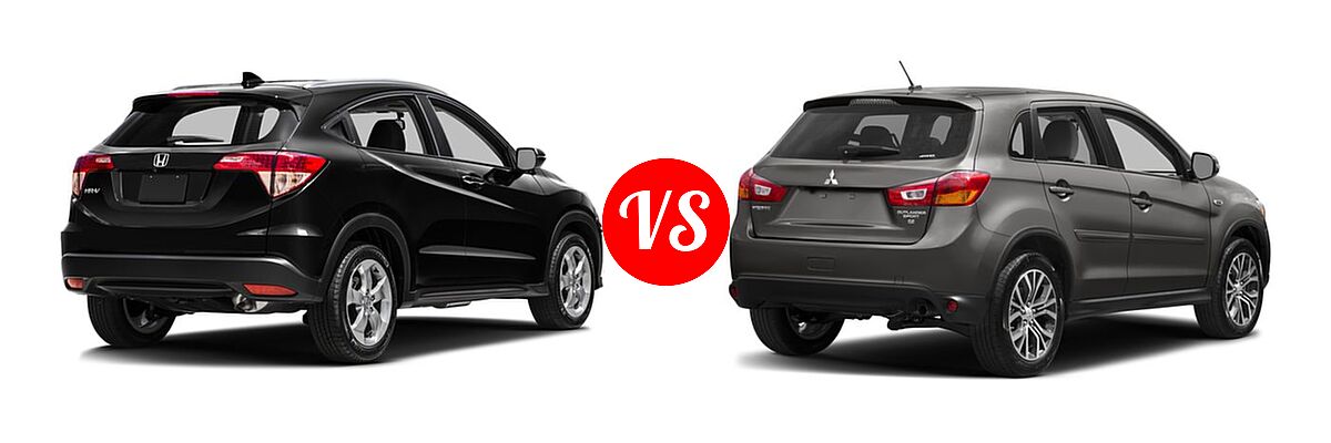 2016 Honda HR-V SUV EX-L w/Navi vs. 2016 Mitsubishi Outlander Sport SUV 2.0 ES / 2.4 ES / 2.4 SE - Rear Right Comparison