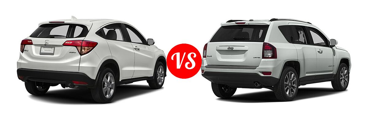 2016 Honda HR-V SUV LX vs. 2016 Jeep Compass SUV 75th Anniversary / Latitude / Sport / Sport SE Pkg - Rear Right Comparison