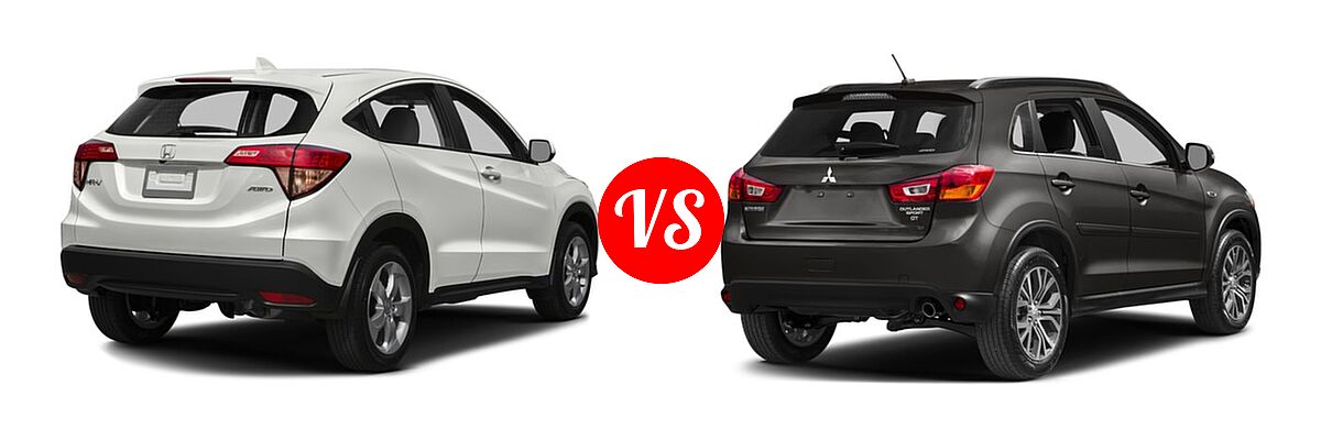 2016 Honda HR-V SUV LX vs. 2016 Mitsubishi Outlander Sport SUV 2.4 GT - Rear Right Comparison