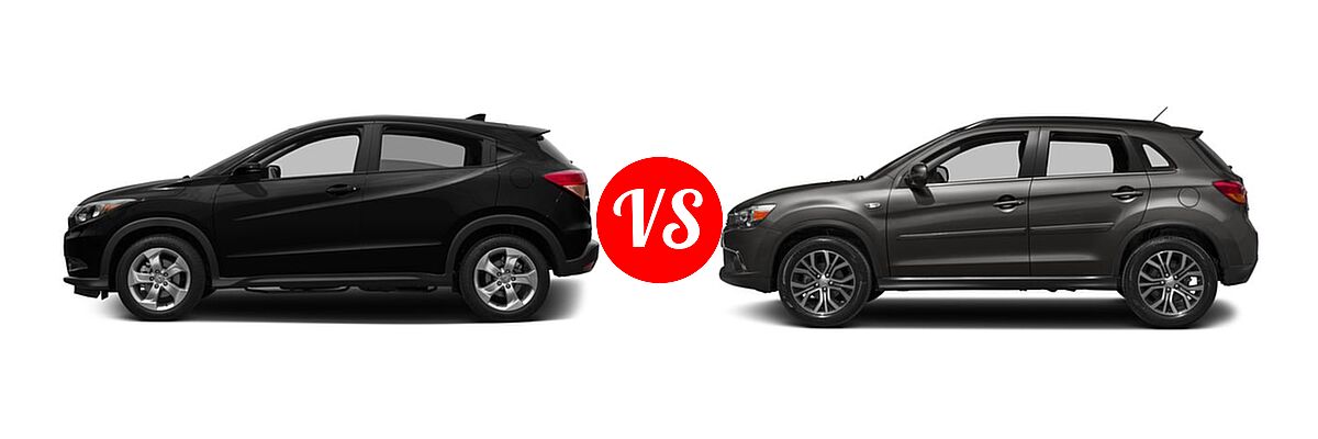 2016 Honda HR-V SUV EX vs. 2016 Mitsubishi Outlander Sport SUV 2.4 GT - Side Comparison