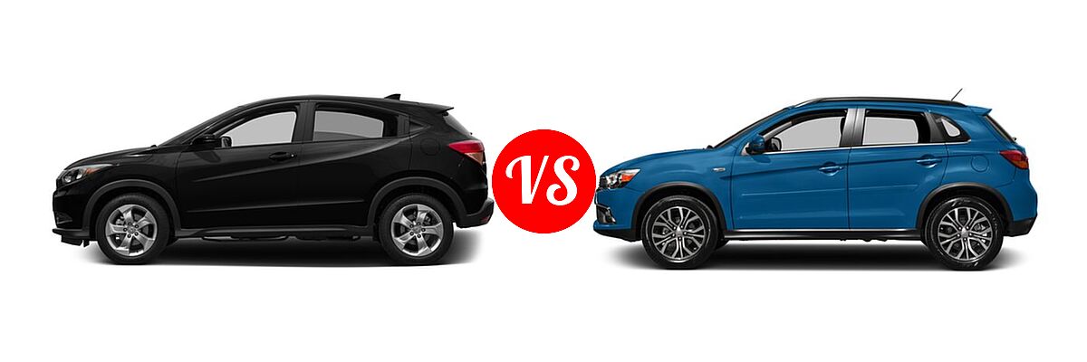 2016 Honda HR-V SUV EX vs. 2016 Mitsubishi Outlander Sport SUV 2.4 SEL - Side Comparison