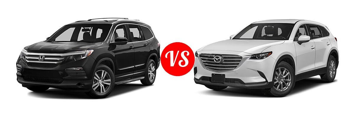 2016 Honda Pilot SUV EX-L vs. 2016 Mazda CX-9 SUV Touring - Front Left Comparison