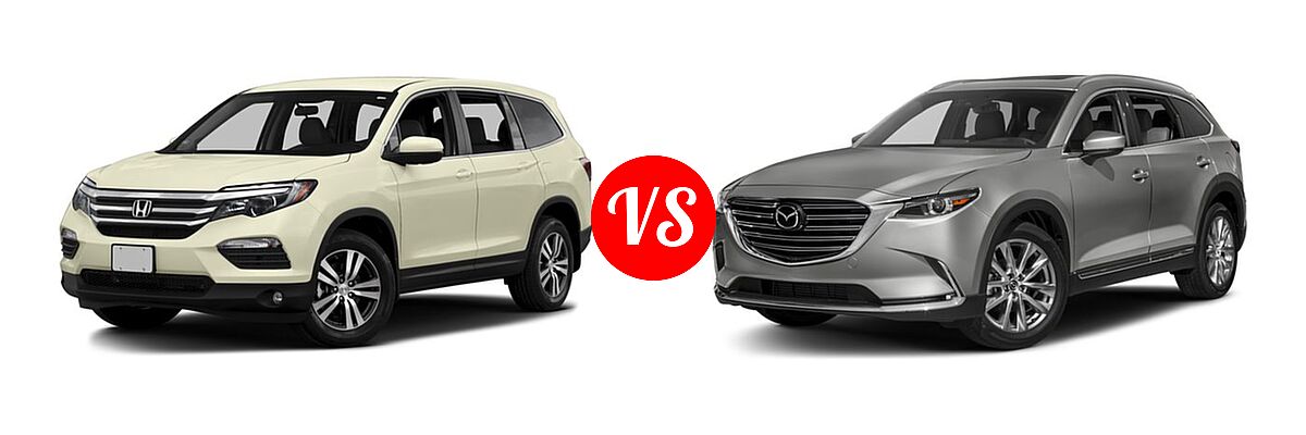 2016 Honda Pilot SUV EX vs. 2016 Mazda CX-9 SUV Signature - Front Left Comparison