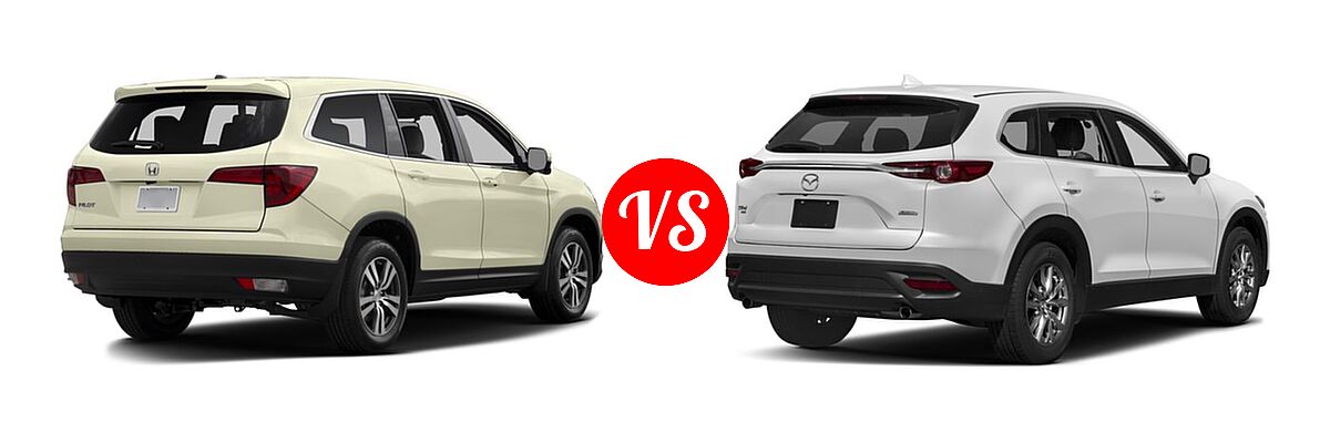 2016 Honda Pilot SUV EX vs. 2016 Mazda CX-9 SUV Touring - Rear Right Comparison