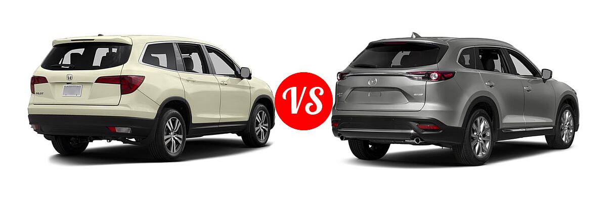 2016 Honda Pilot SUV EX vs. 2016 Mazda CX-9 SUV Signature - Rear Right Comparison